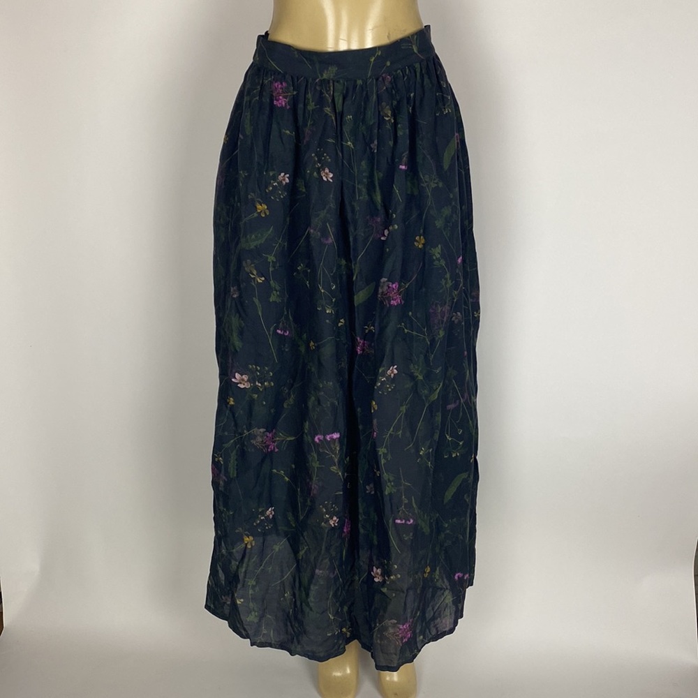 AllSaints Asta Heligan Linen Blend Skirt - Picture 2 of 12